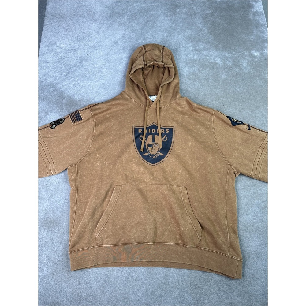 Nike NFL Las Vegas Raiders Salute To Service Hoodie Mens 3XL Brown Pullover